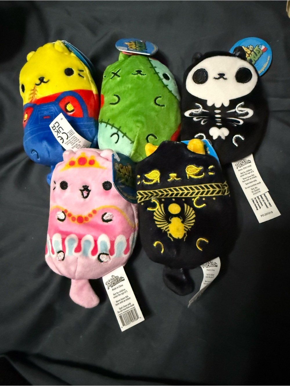Cats vs Pickles 5 Plush Bundle Sorghum Zombie Cat Skelecat Tiara Cleocatra